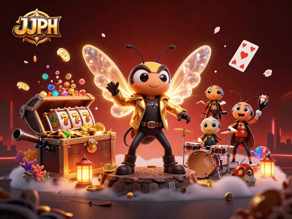Experience thrilling wins with JJJPH as cartoon characters bring excitement and treasures to life.