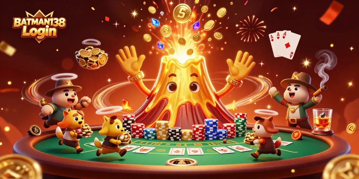 Engage with BATMAN138 Login through thrilling poker action and rewards in this dynamic scene.