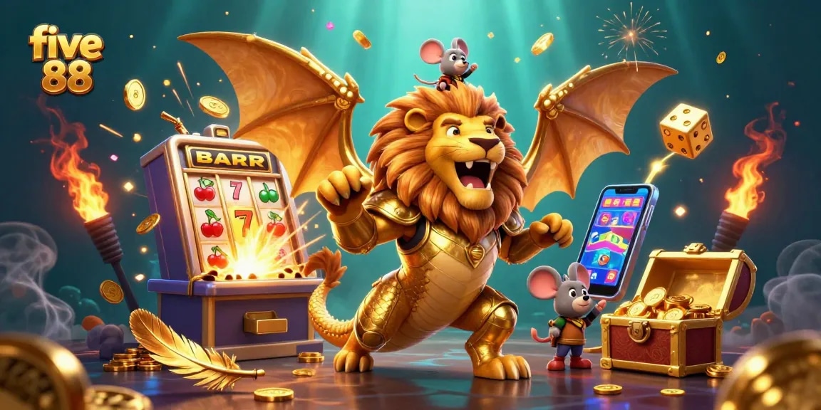 Engage in thrilling gaming with five 88's joyful chimera and golden slots bursting with colorful action.