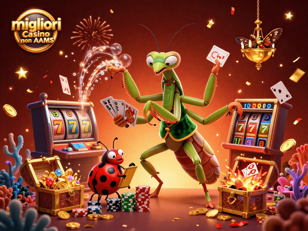 Gioca ai migliori casino non AAMS con un camaleonte e una coccinella in un mondo di emozionanti slot.