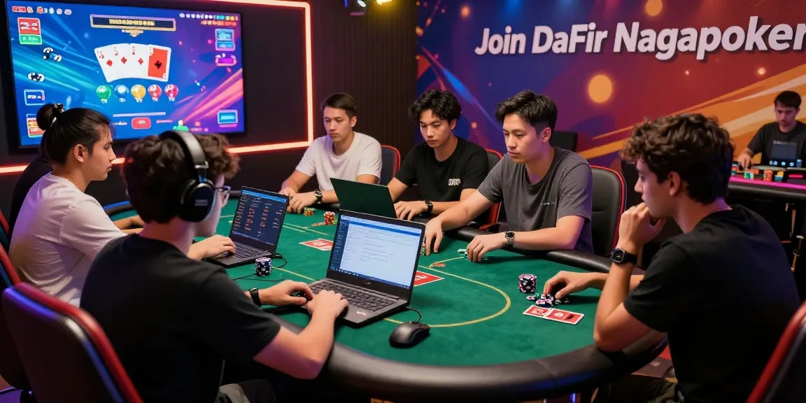 Experience thrilling online poker at Daftar Nagapoker with players engaged in intense gaming.