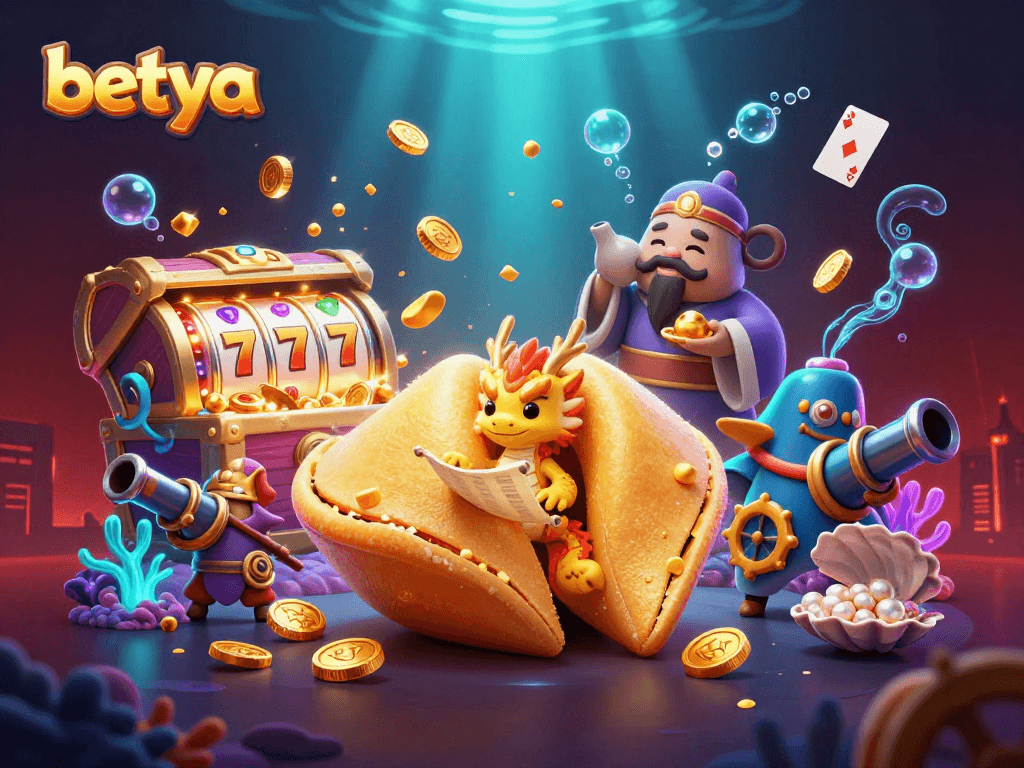 Betya offers an immersive casino experience highlighted by vivid 3D illustrations of adventure and fortune.