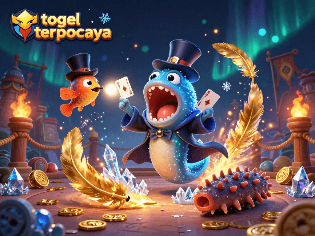 Experience the thrill of togel terpercaya with our deep-sea themed casino illustration showcasing magic and excitement.