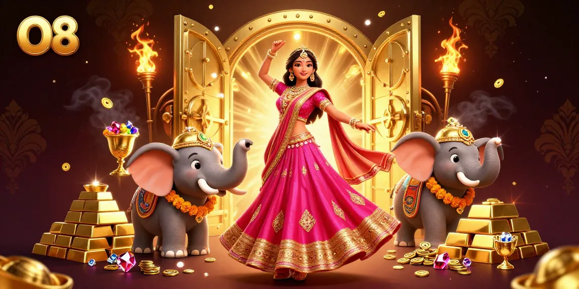 O8 enhances your jackpot experience with vibrant visuals of winning treasures and characters.