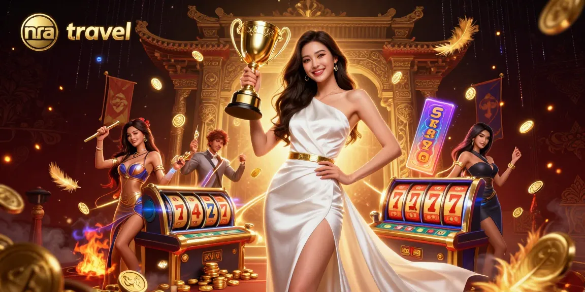 Engage in strategic gameplay with nra travel showcasing exciting slot reels and vibrant casino elements.