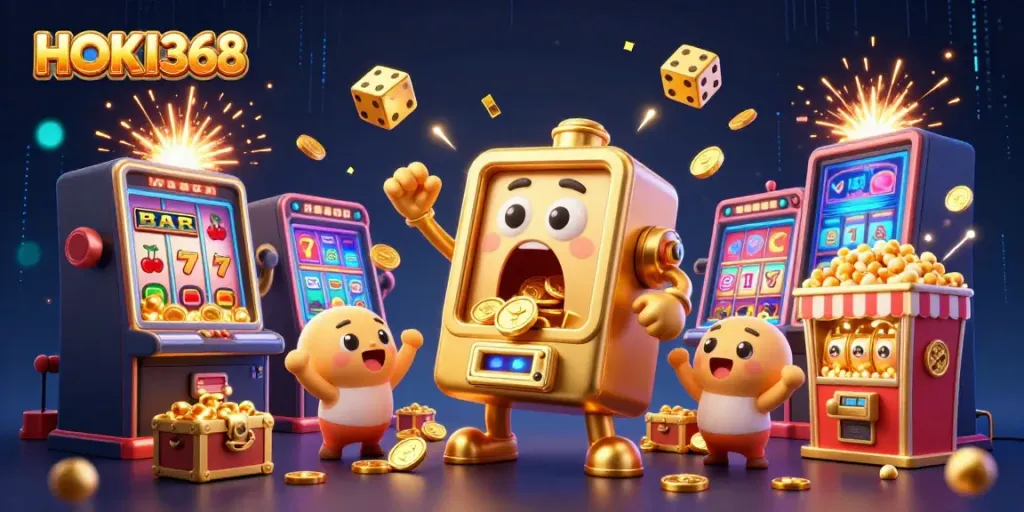 Spinning the jackpot with HOKI368's lively slot machines and festive elements.