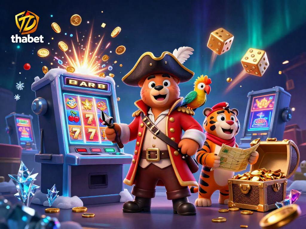 Experience the excitement of thabet with our vibrant 3D casino scene featuring captivating characters and jackpot action.