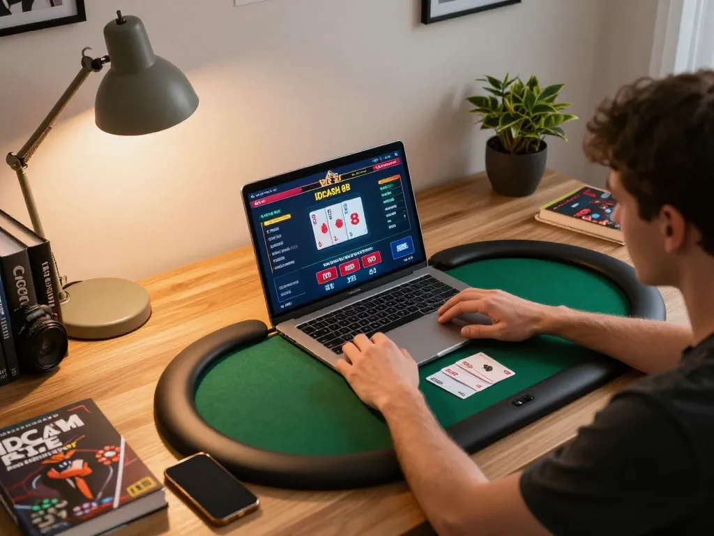 Engaging gameplay session on IDCASH 88 poker platform showcasing dynamic interface and strategic betting.