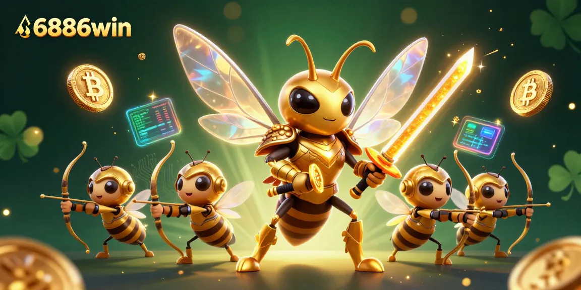 Experience the excitement of 6886win with this vibrant illustration featuring dynamic gaming elements.