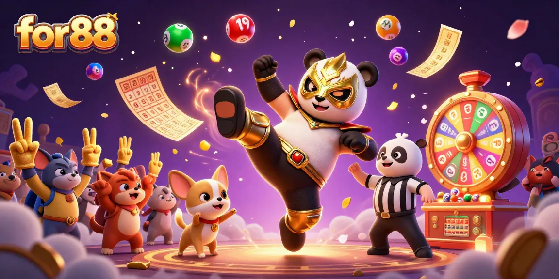 Experience the excitement of for88 with a vibrant scene depicting casino gaming triumphs and dynamic activities.