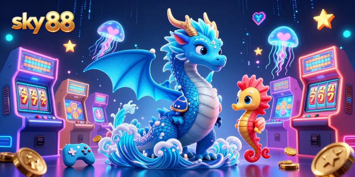 Engage with sky 88's vibrant gaming world featuring dynamic characters and exciting casino elements.