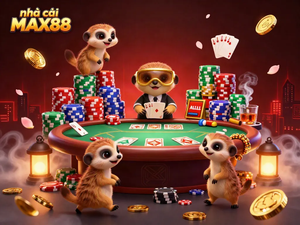 Experience the excitement at nhà cái MAX88 with vibrant casino meerkats orchestrating game thrills and showcases.
