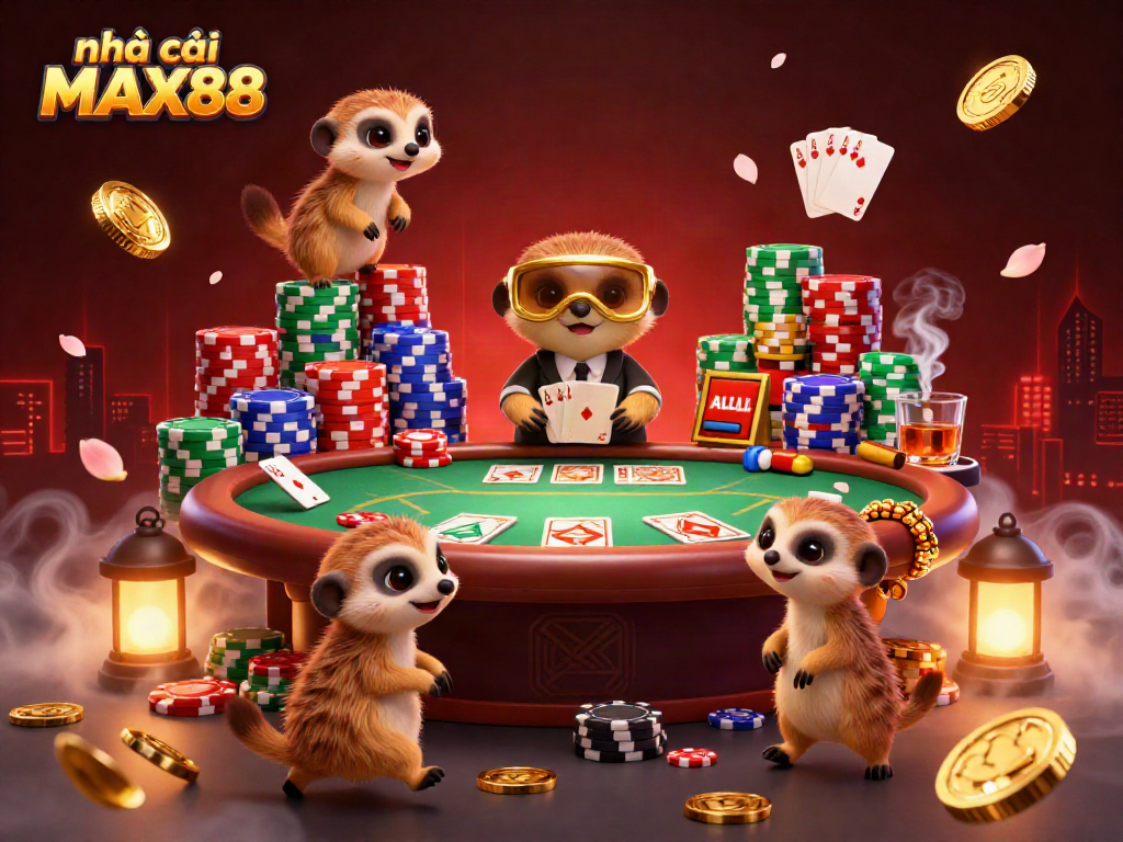 Experience the excitement at nhà cái MAX88 with vibrant casino meerkats orchestrating game thrills and showcases.