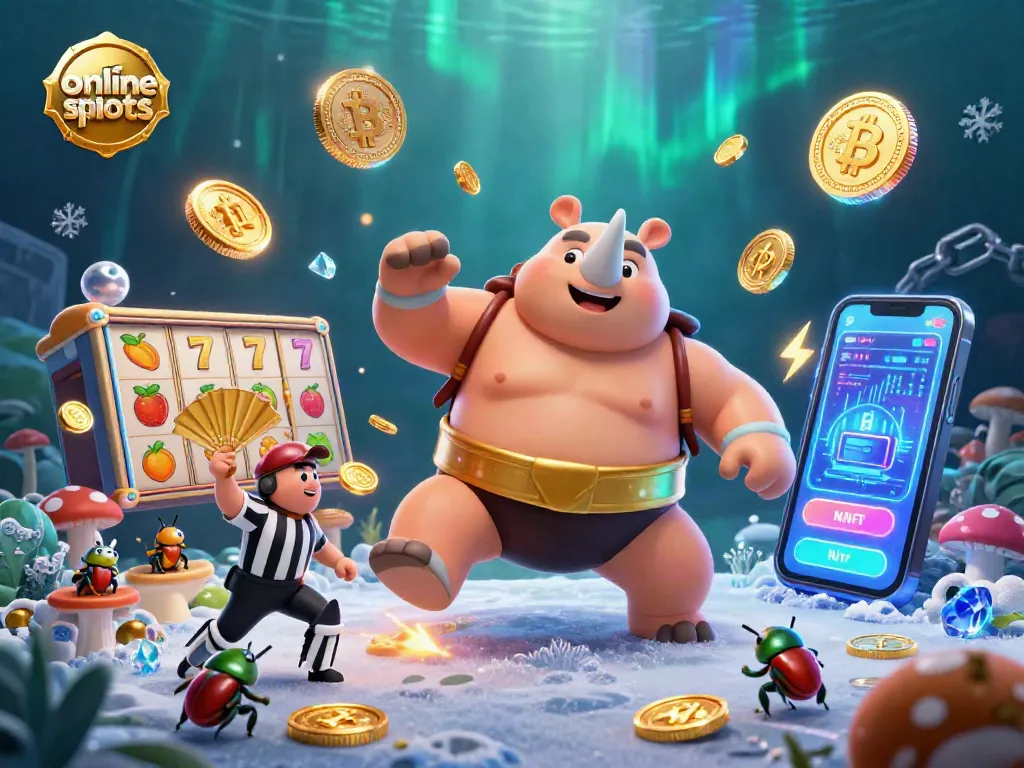 Spin for real rewards with exciting online slots featuring a beetle champion and vibrant casino elements.