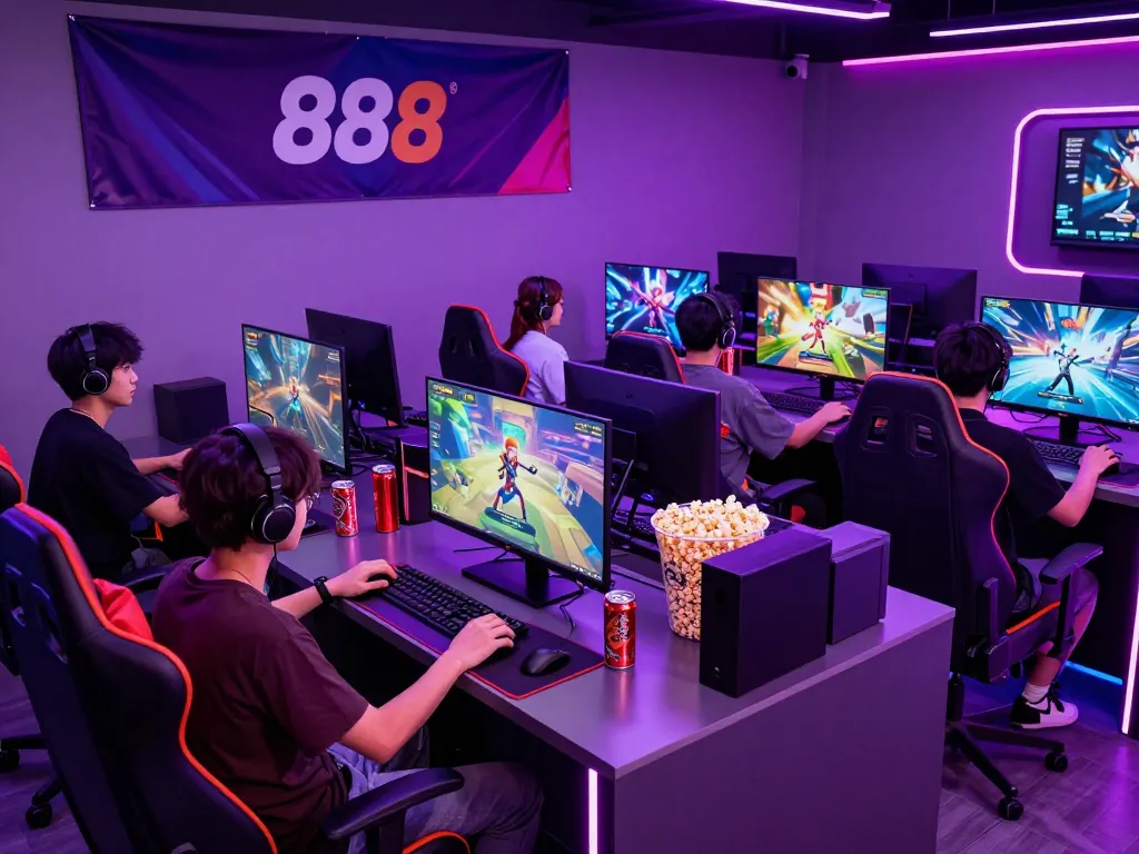 Exciting mantra88 online gaming lobby with players enjoying fast-paced games in neon ambiance.
