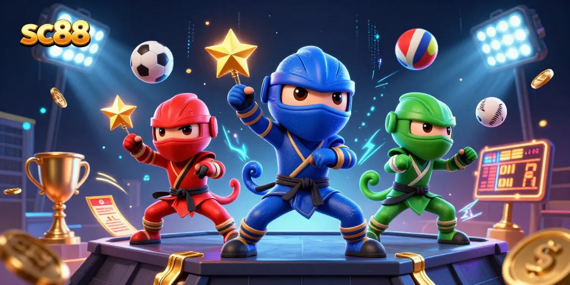 Engage with sc88's exclusive sports betting experience featuring colorful chameleons and dynamic game elements.