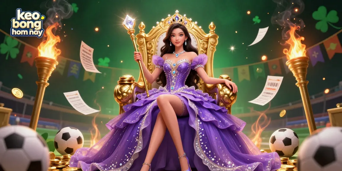 Engage in keo bong da hom nay with dynamic sports betting elements and a stunning royal backdrop.
