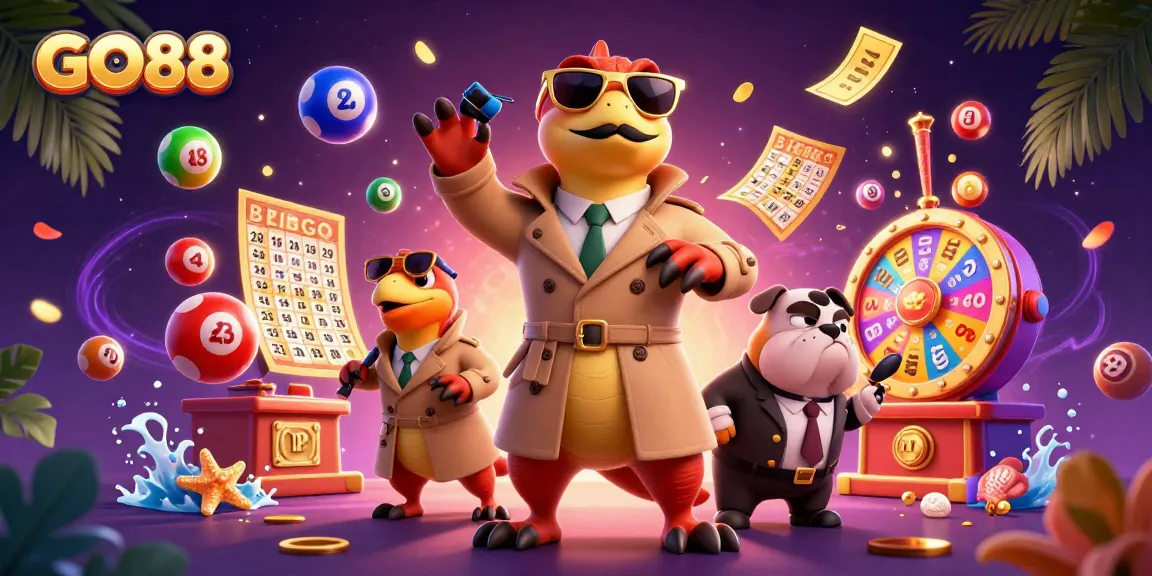 Enjoy the excitement of GO88 with raptors in a trench coat at a VIP lounge.