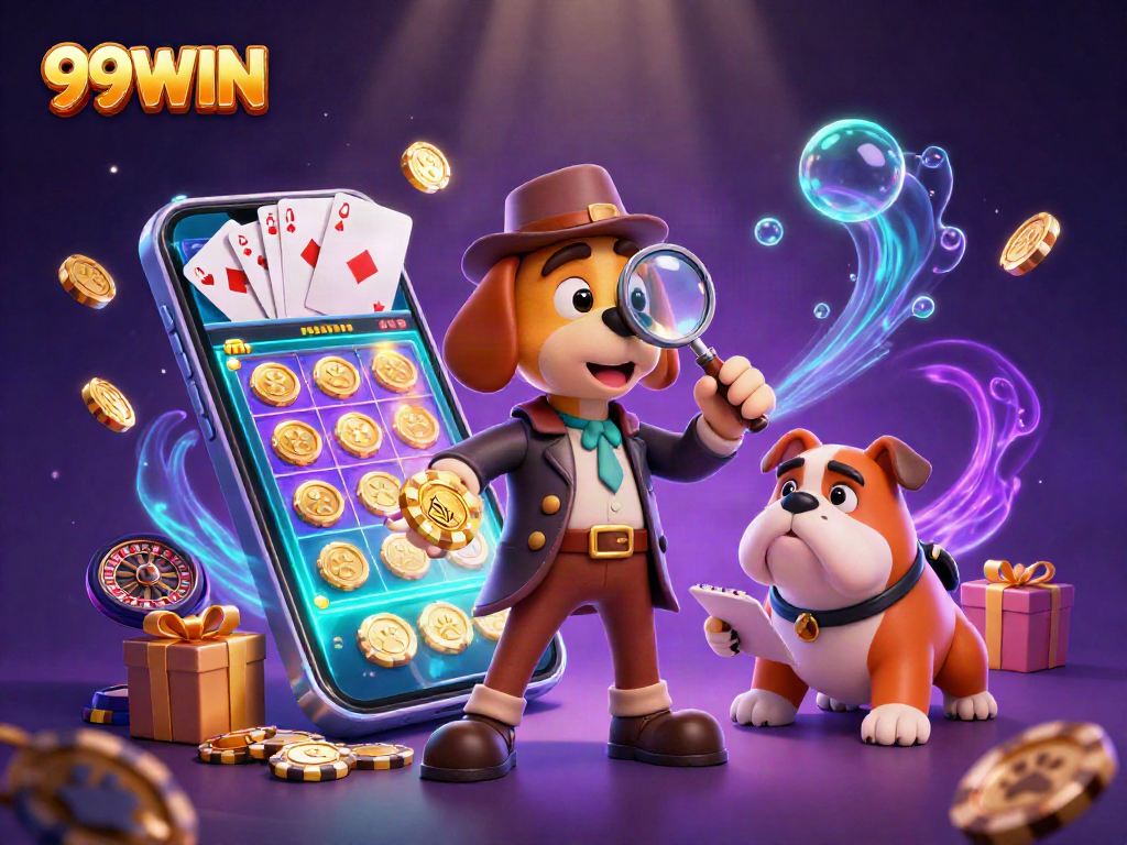 Engage with the thrilling action of 99WIN and discover golden poker chip clues in a vibrant casino adventure.
