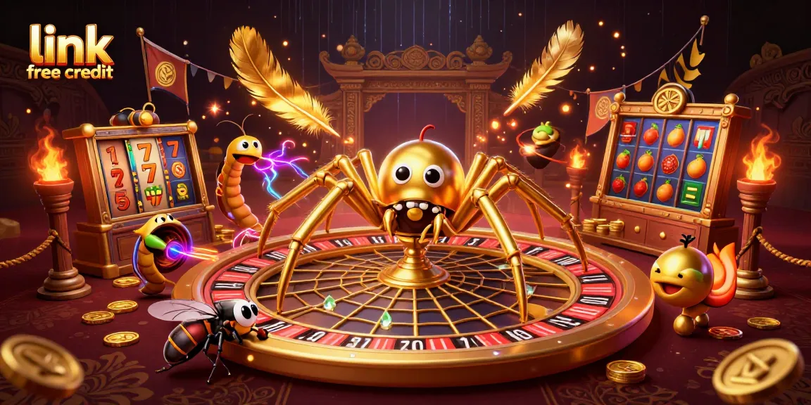 Experience link free credit opportunities with vibrant 3D casino characters in action.