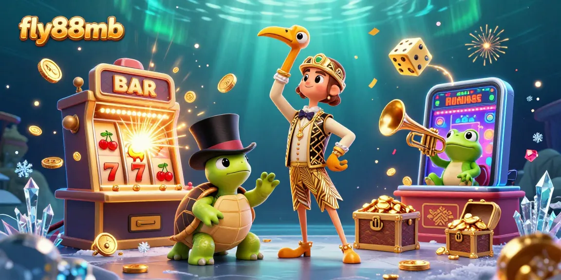 Experience excitement at fly88mb with a lively casino-inspired scene featuring vibrant characters and dynamic game elements.