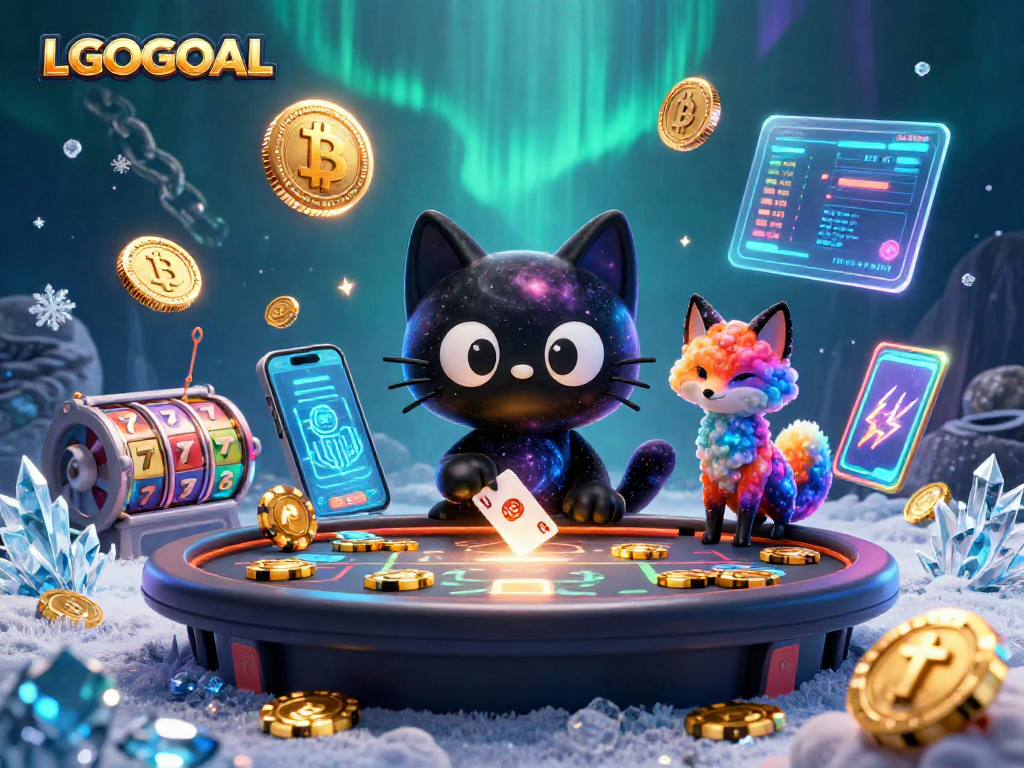 Experience the thrill of LGOGOAL with vibrant casino action featuring cosmic characters and dynamic gaming elements.