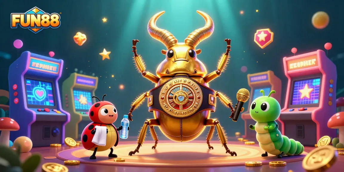 Engage in thrilling gameplay exploring FUN88's exciting adventures with lively casino characters.