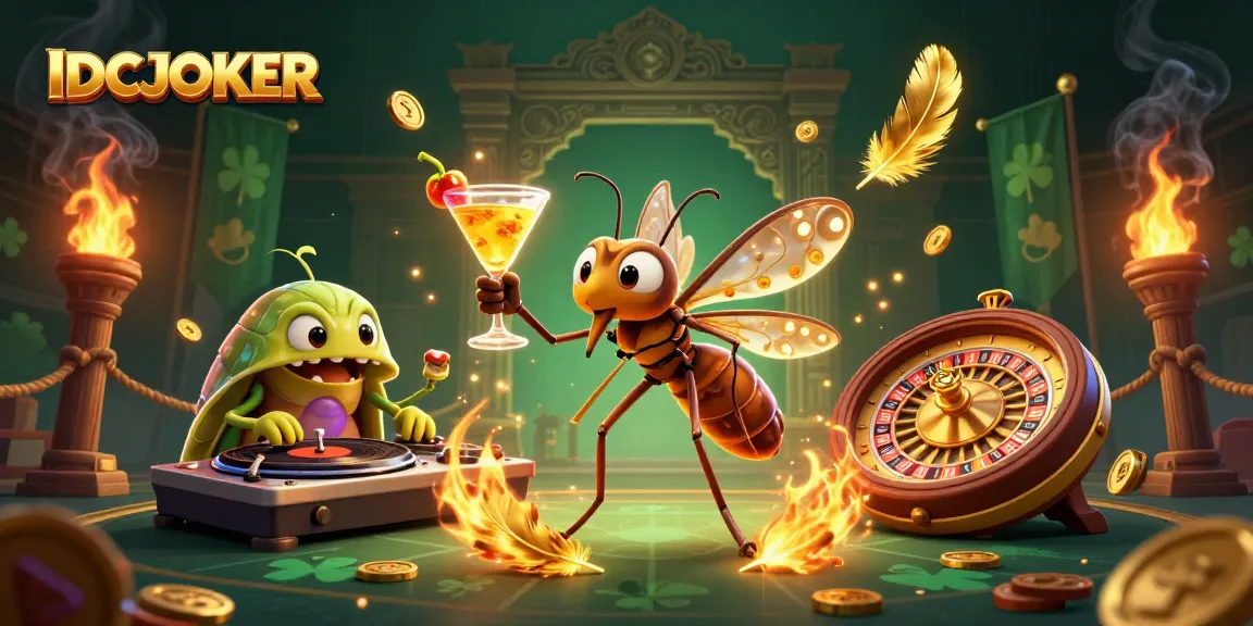 Experience the thrill with IDCJOKER's vibrant digital casino scene featuring unique characters and engaging elements.