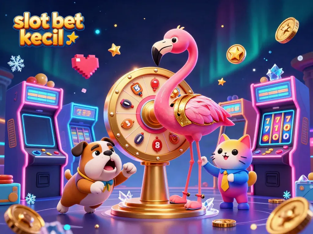 Slot bet kecil yang menarik dengan berbagai hadiah dalam ilustrasi 3D yang dinamis.