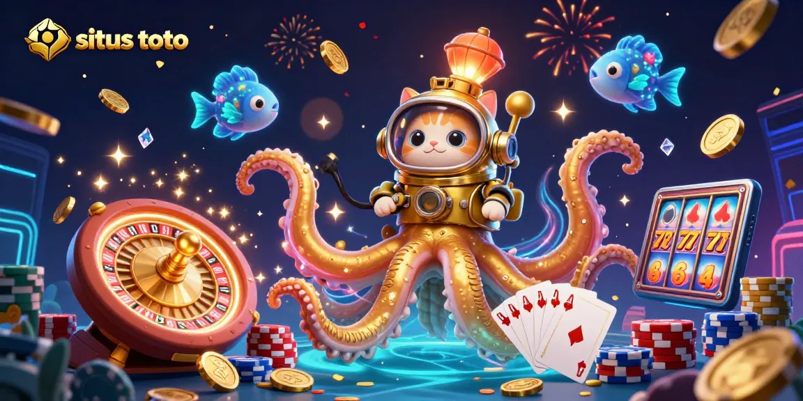 Engage with situs toto as a colossal kraken springs into action among treasures and gaming delights.