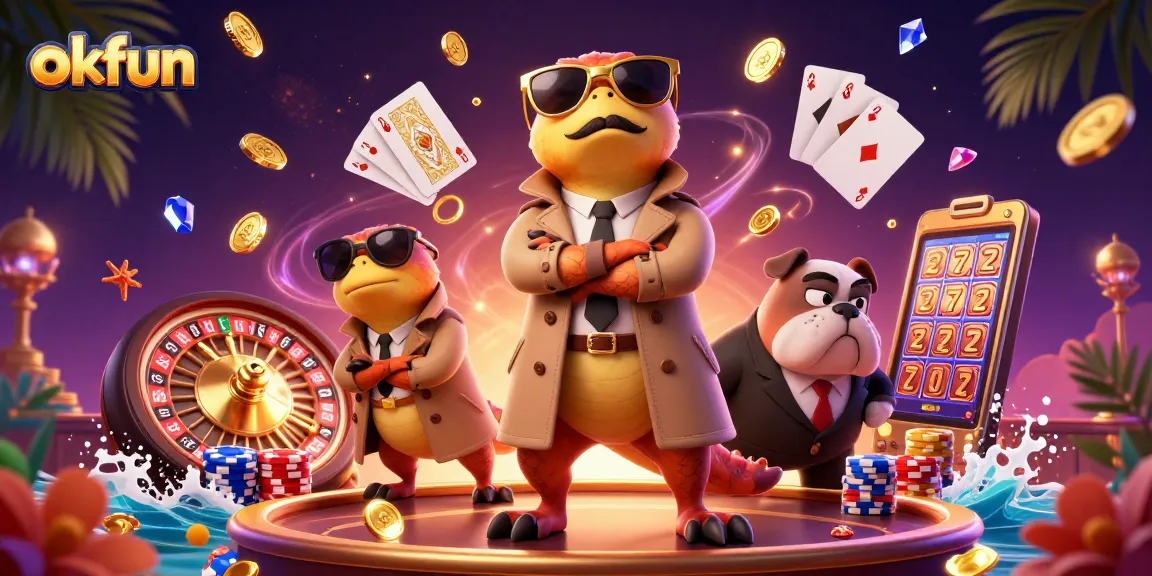 Engage with okfun’s thrilling casino experience featuring raptors in disguise and vibrant gaming elements.