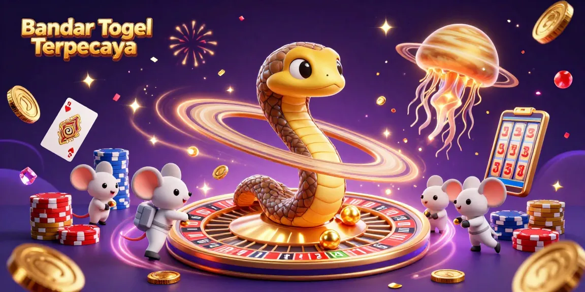 Betting on the vibrant rings of Saturn in this Bandar Togel Terpercaya 3D casino illustration.