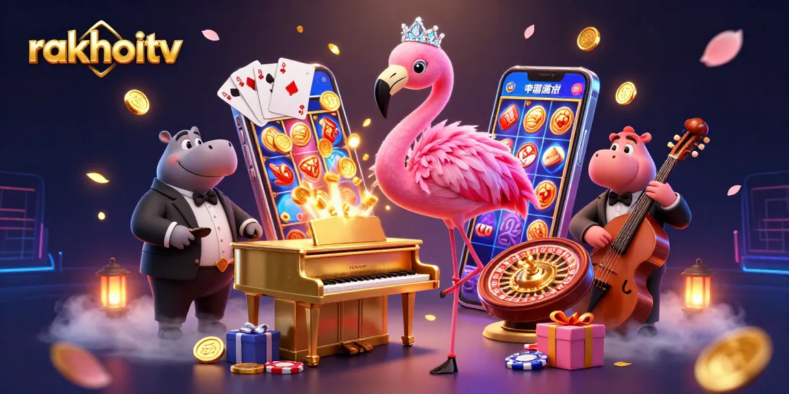 Experience the thrill of rakhoitv with vibrant scenes of casino fun and dynamic gaming action.