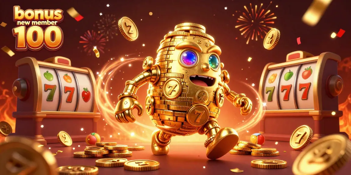 Spin to win with bonus new member 100 as our ancient golden golem brings luck in the casino!
