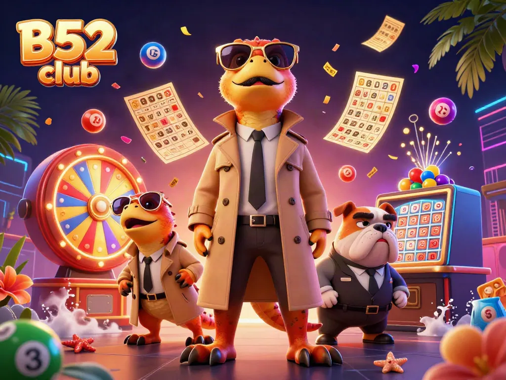 Engage with the thrilling world of B52 club as raptors embrace casino life in a vibrant scene.