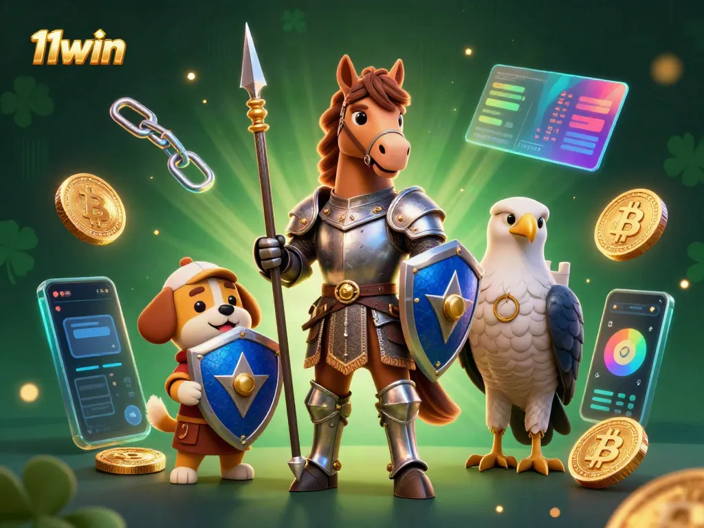 Engage with 11win’s vibrant casino experience, featuring unique characters and crypto elements.