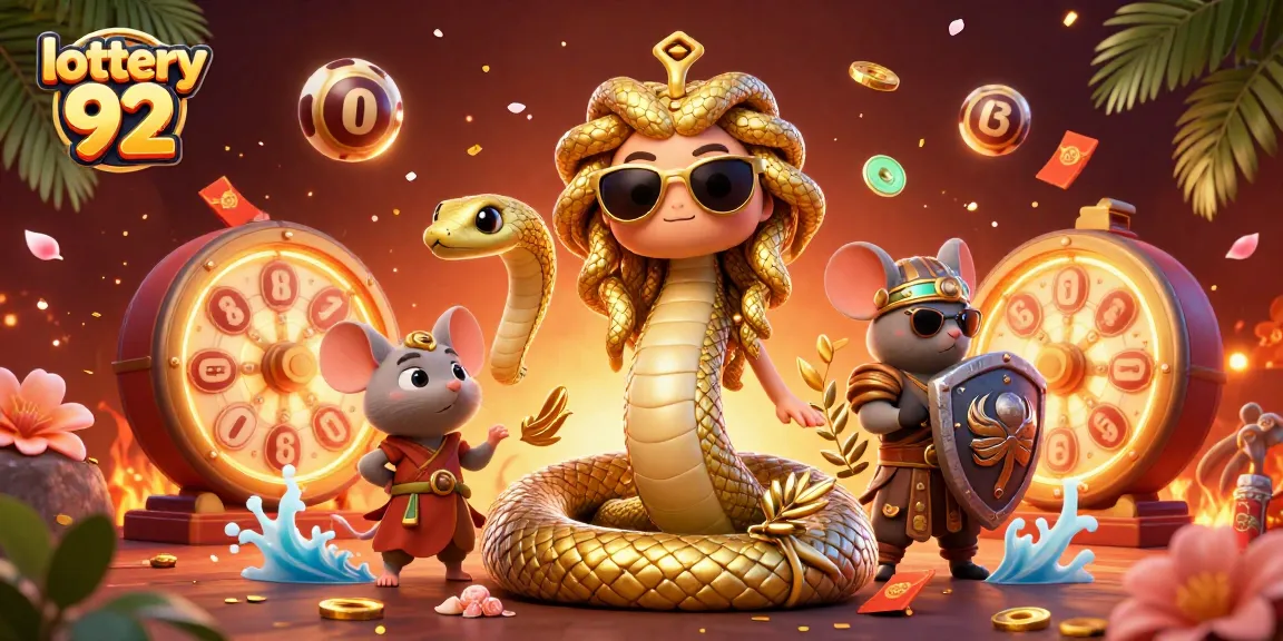 Engage with lottery 92 gameplay as vibrant balls and prizes explode around Medusa and companions.