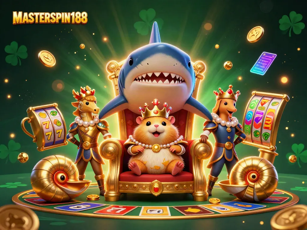 Experience the thrilling slot adventure of MASTERSPIN188 with the golden hamster king ruling over dynamic game elements.