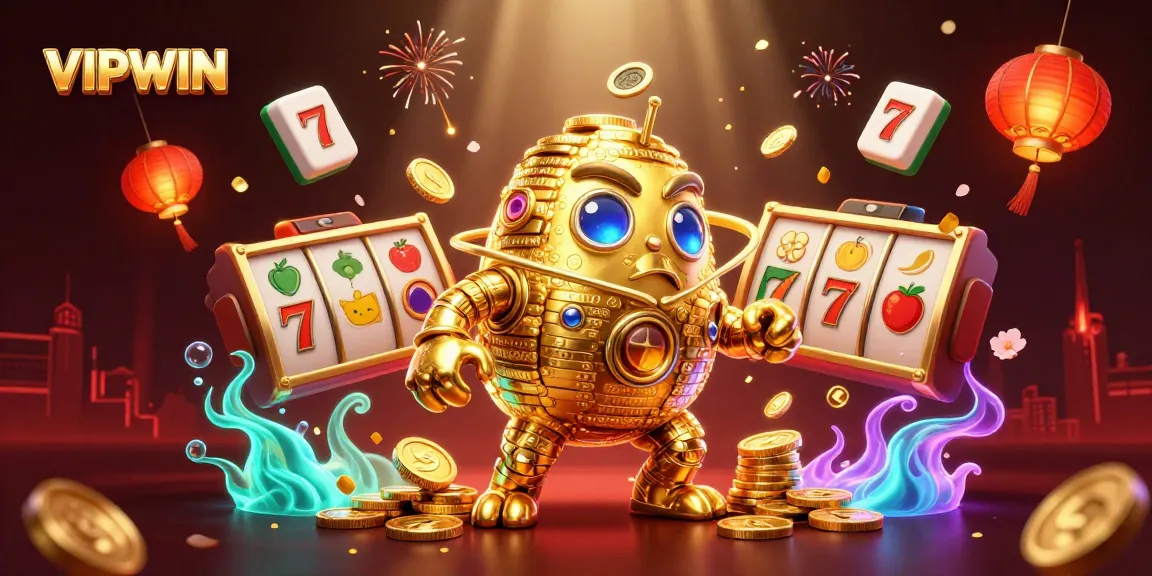 Experience VIPWIN's thrilling 3D casino scene filled with dynamic slot elements and exciting animations.