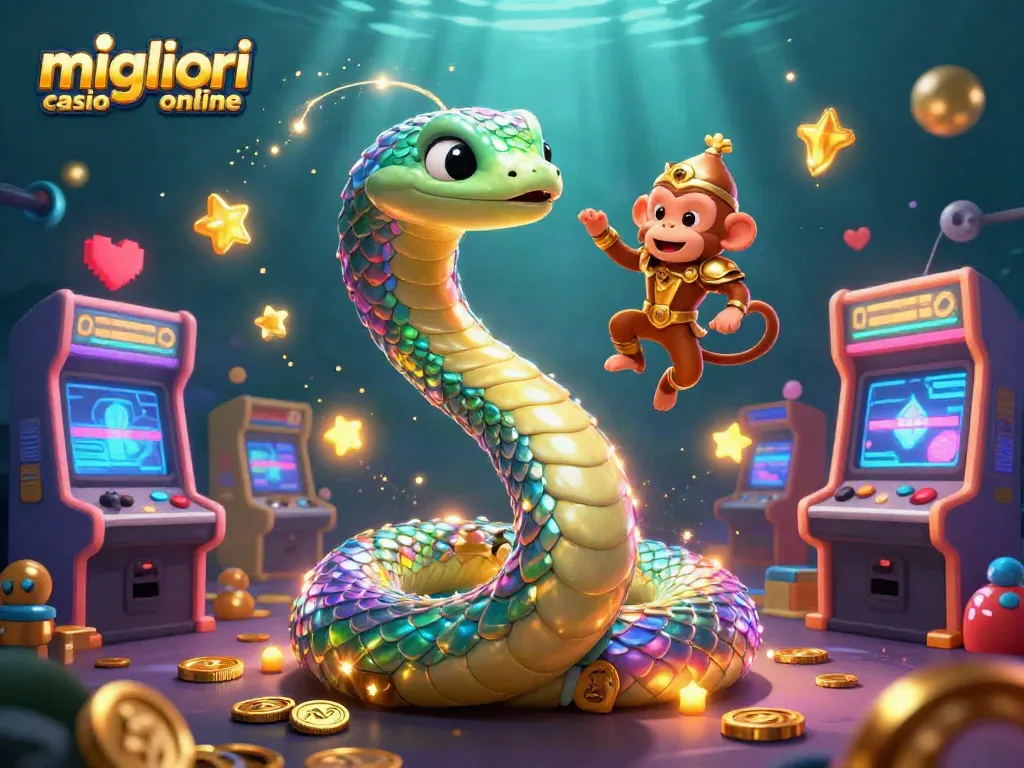 Gioca ai migliori casino online tra serpenti iridescenti e re scimmia in un mondo fantastico.
