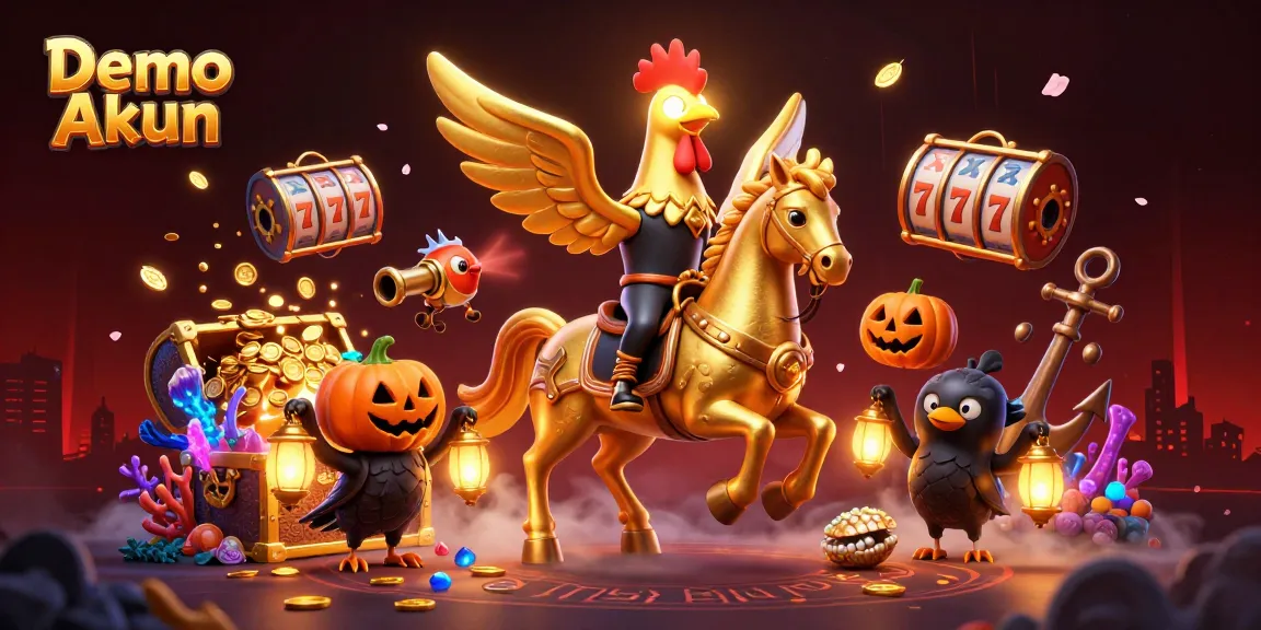 Experience the thrill of Demo Akun in an immersive casino illustration with vibrant 3D characters.