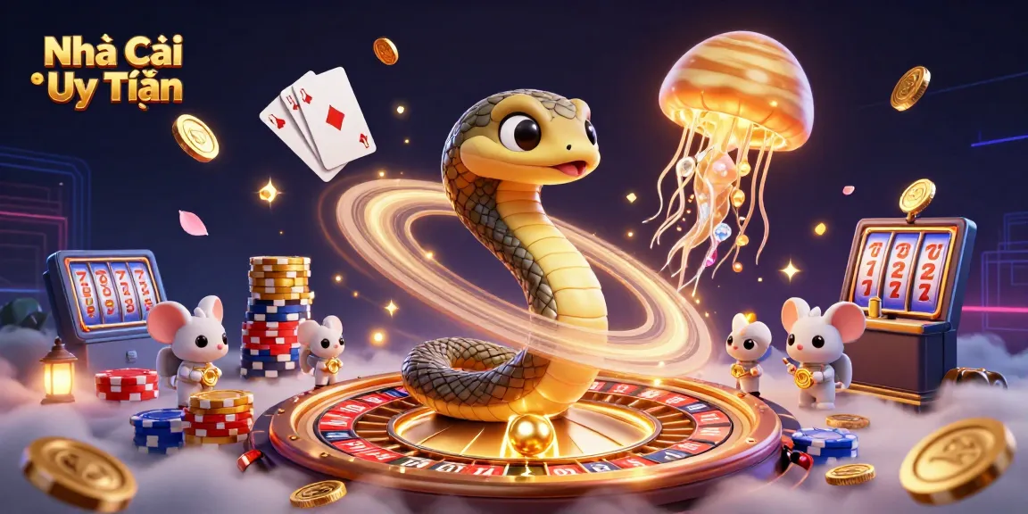 Engage with Nhà Cái Uy Tín as cute astronaut mice bet on roulette among casino elements.