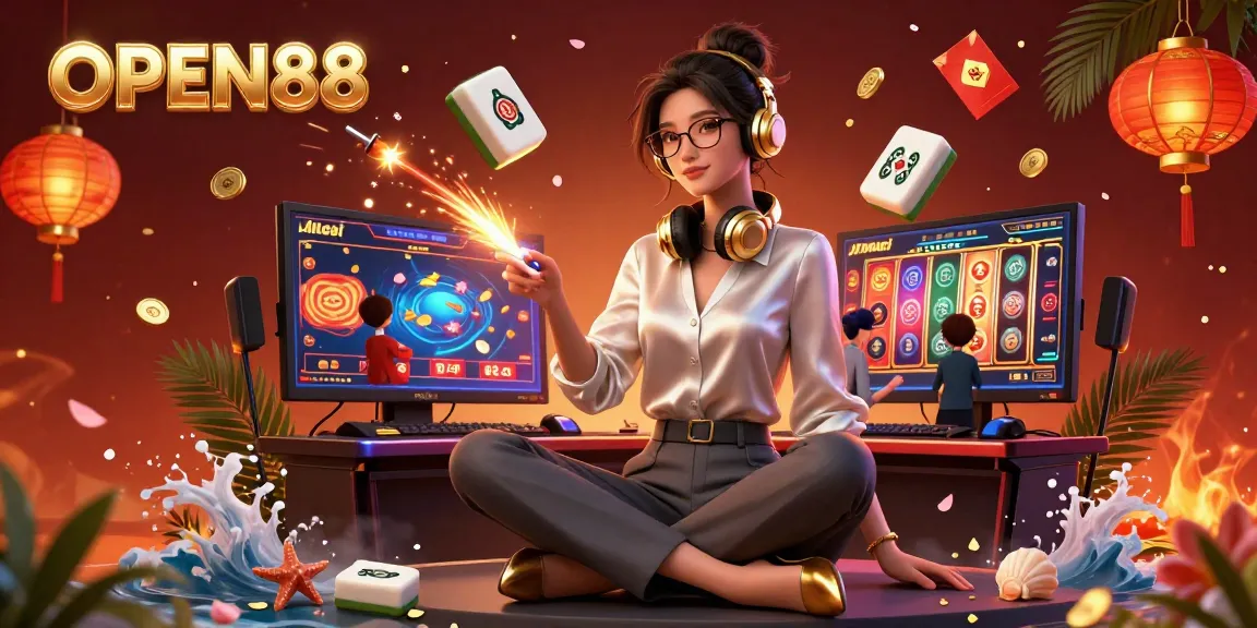 Engage with dynamic gaming experiences at OPEN88 featuring a high-tech setup with casino games.