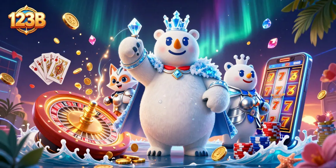 Engage with popular games at 123B, featuring thrilling elements like golden coins and exciting slot reels.