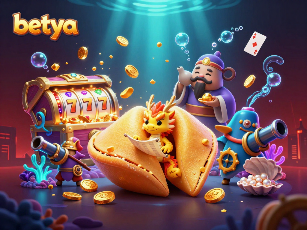 Betya offers an immersive casino experience highlighted by vivid 3D illustrations of adventure and fortune.