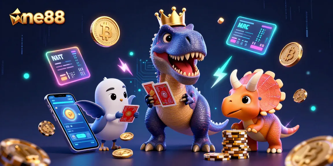 Engage in thrilling gaming experiences at me88 with vibrant 3D casino action illustrations featuring unique characters.