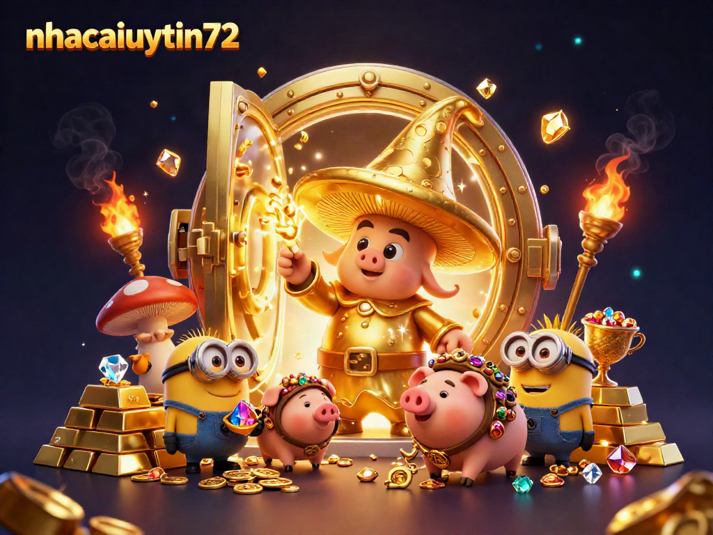 Experience the magic of nhacaiuytin72's online casino with vibrant treasures and enchanting characters.