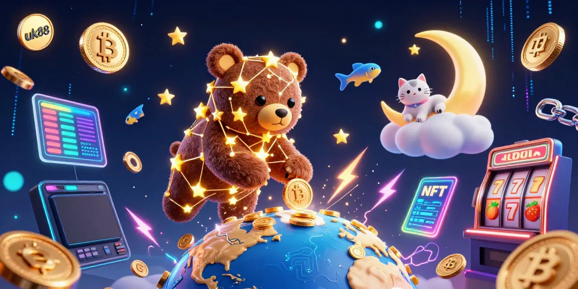 Experience the thrill of winning at uk88 with vibrant slot reels and golden star characters.