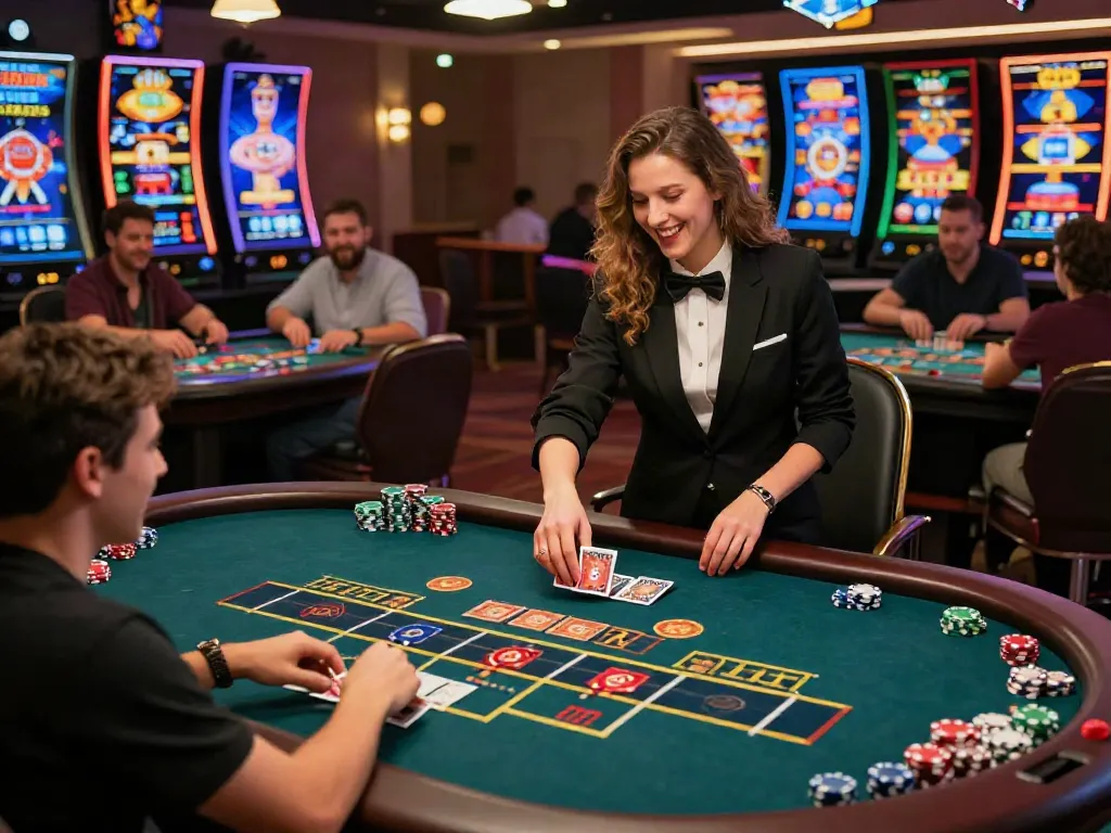 Exciting live casino experience at H19 showcasing engaging games and a friendly dealer