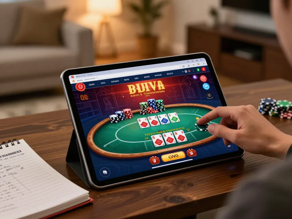 Player actively engaging with poker game on TR88 platform, showcasing strategic gameplay.